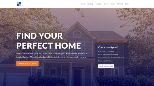 Real Estate Demo Website 